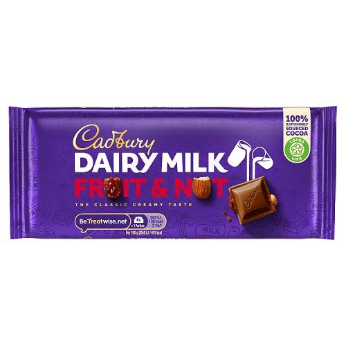 DAIRY MILK FRUIT & NUT 110G