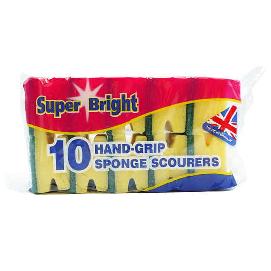SUPER BRIGHT SPONGE SCOURER HANDY GRIP(D)