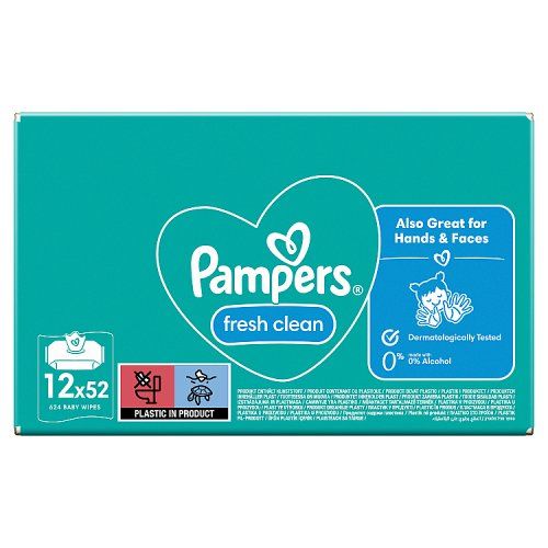 PAMPERS BABY WIPES SCENTED 1X(12X52S)