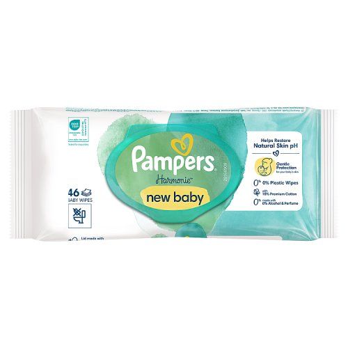 PAMPERS HARMONIE NEW BABY WIPES 46'S
