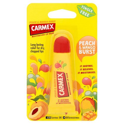 CARMEX LIP BALM 4.25G PEACH & MANGO TUBE TINGLE FREE SPF15