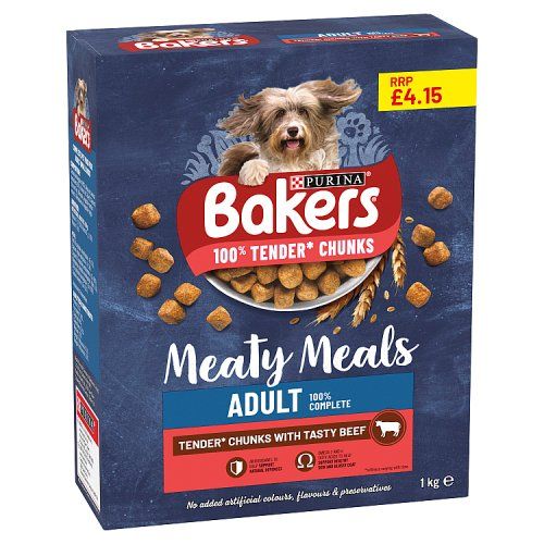 BAKERS MEATY MEALS DRY DOG FOOD BEEF 4.15 1KG