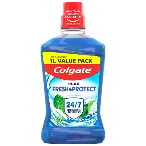 COLGATE MOUTH RINSE PLAX 1LTR BLUE