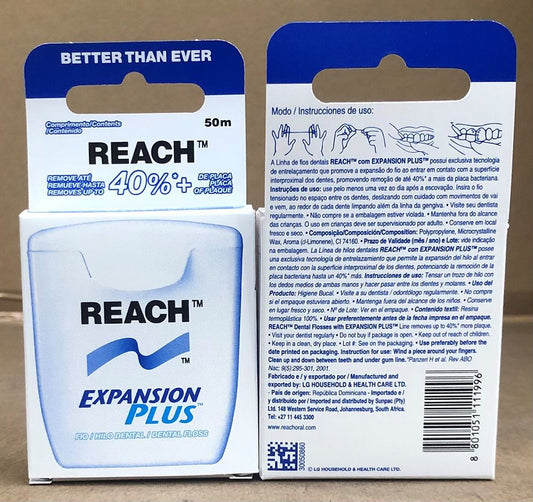 REACH FLOSS EXPANSION PLUS 50M WAXED (8X6)