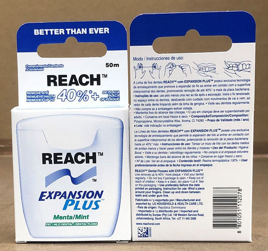 REACH FLOSS EXPANSION PLUS 50M MINT WAXED (8X6)