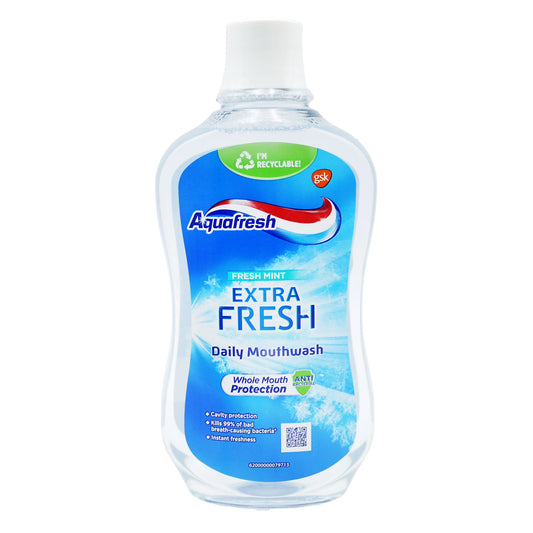 AQUAFRESH M/WASH 500ML EXTRA FRESH MINT DAILY(UK/NL/FR)