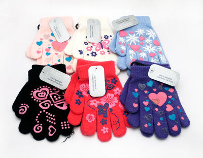 GLOVES GIRLS GRIPPER IN DISP (R)