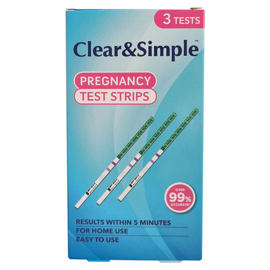 CLEAR & SIMPLE PREGNANCY TEST STRIPS 3 TESTS