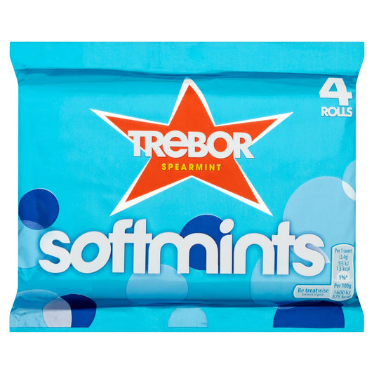 TREBOR SOFTMINTS SPEARMINT MINTS ROLL 4PK 24/04/26