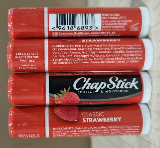 CHAPSTICK LIP BALM 4G STICK STRAWBERRY