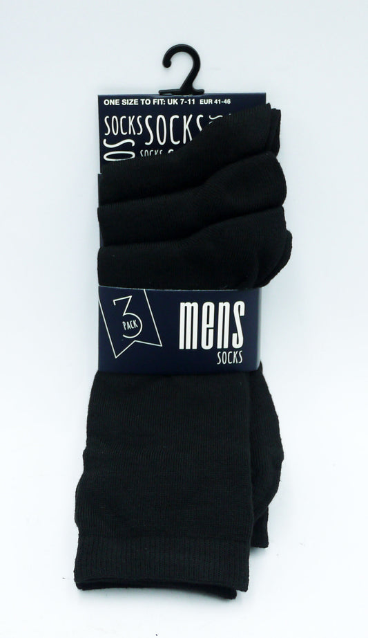SOCKS MENS BLACK (R)
