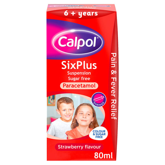CALPOL SUSPENSION PARACETAMOL S/F 6+YRS 80ML