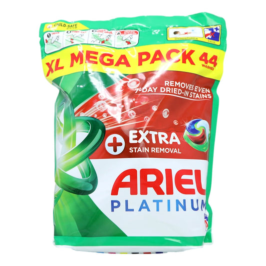 ARIEL PLATINUM + STAIN REMOVER PODS 44 WASHES