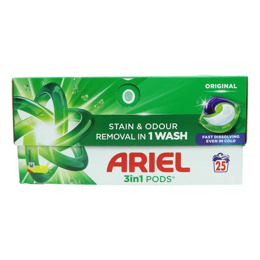 ARIEL ORIGINAL ALL IN 1 PODS WASHING LIQUID CAPSULES 25 WASHES