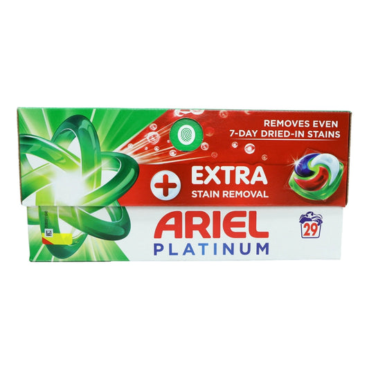 ARIEL PLUS PLATINUM EXTRA STAIN REMOVAL ALL IN 1 PODS 29 WASHES