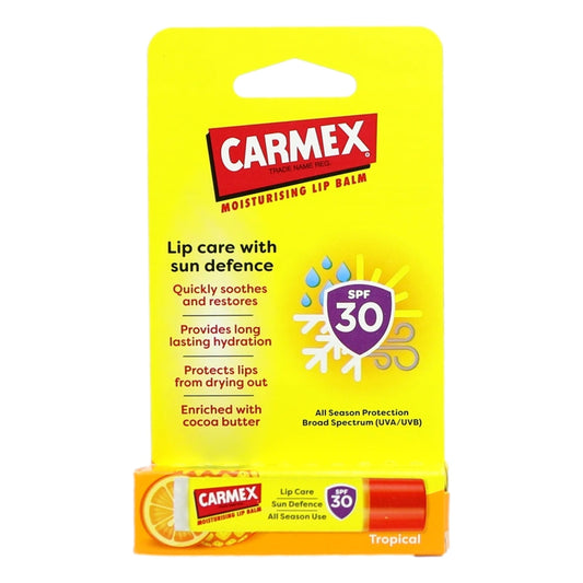 CARMEX LIP BALM STICK 4.25G TROPICAL SPF30