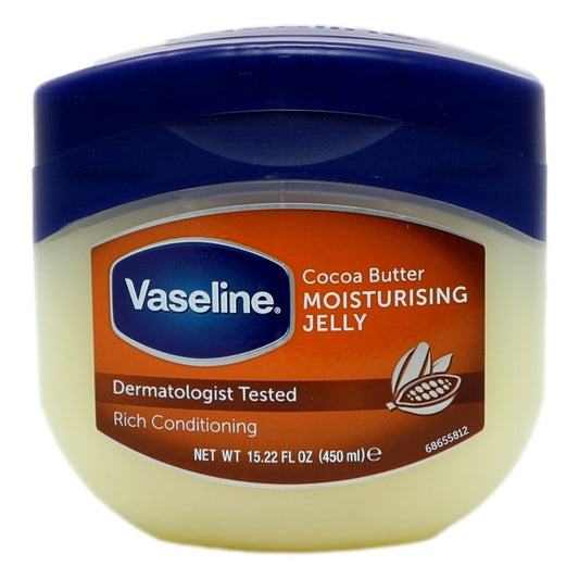 VASELINE PETROLEUM JELLY 450ML COCOA BUTTER - EXPORT