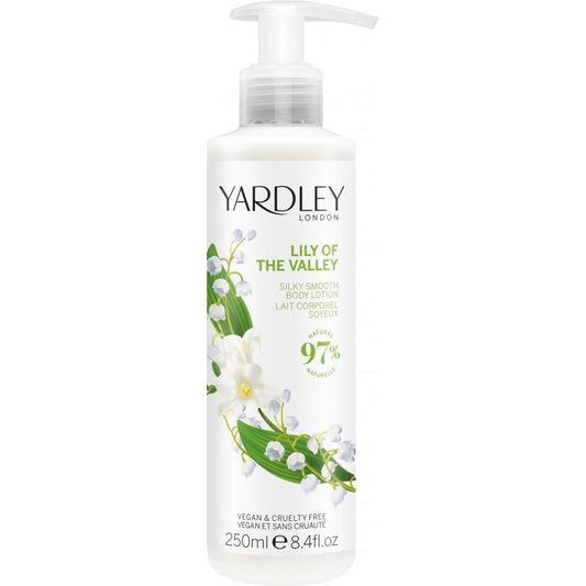 YARDLEY BODY LOTION 250ML LILY OF THE VALLEY