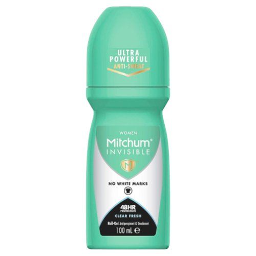 MITCHUM ROLL ON 100ML INVISIBLE CLEAR FRESH
