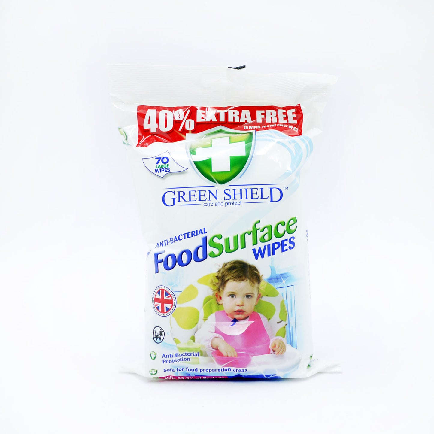 GREENSHIELD WIPE ANTIBAC FOOD SURFACE 09/27
