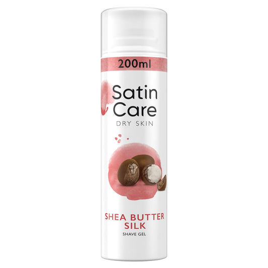 GILLETTE SHAVE GEL 200ML SATIN CARE DRY SKIN SHEA BUTTER