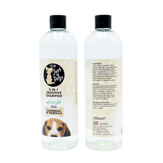 JUST 4 DOGS SHAMPOO 2IN1 SENSITIVE OATMEAL