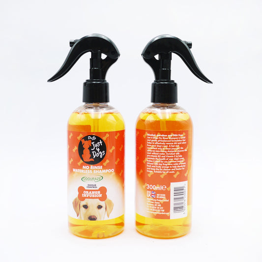 JUST 4 DOGS NO RINSE WATERLESS SHAMPOO ORANGE