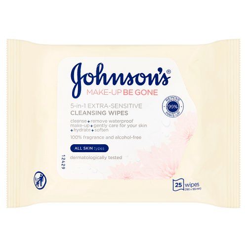 JOHNSONS FACE CARE WIPES 25S EXTRA SENSITIVE