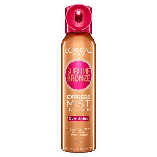 L'OREAL SUBLIME BRONZE EXPRESS MIST SELF TAN BODY SPRAY (NON-TINTED) 150ML
