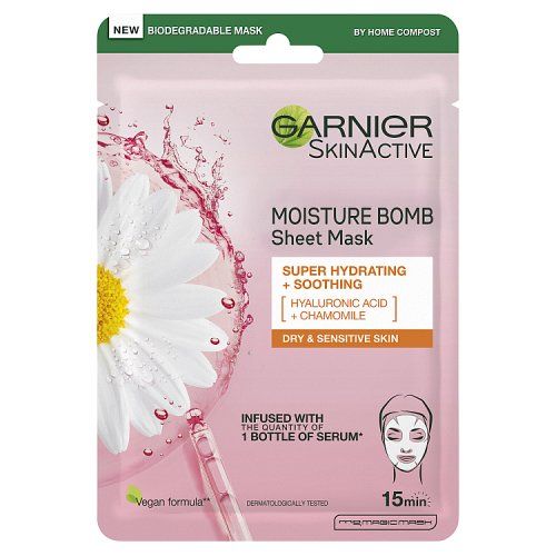 GARNIER MOISTURE BOMB TISSUE MASK 32G DRY & SENSITIVE SKIN WITH CHAMOMILE EXTRACT