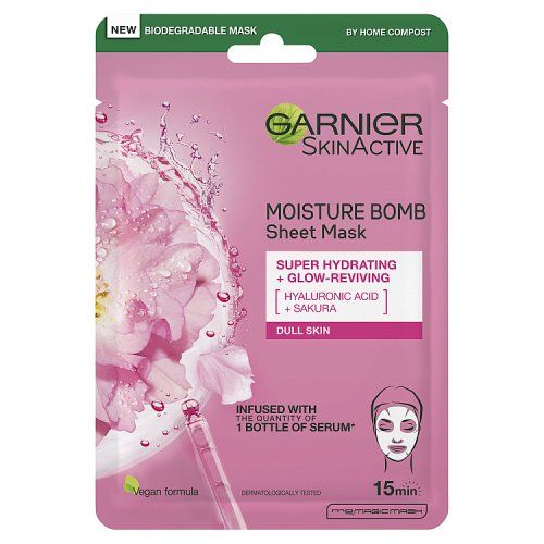 GARNIER MOISTURE BOMB TISSUE MASK (DULL SKIN -SAKU