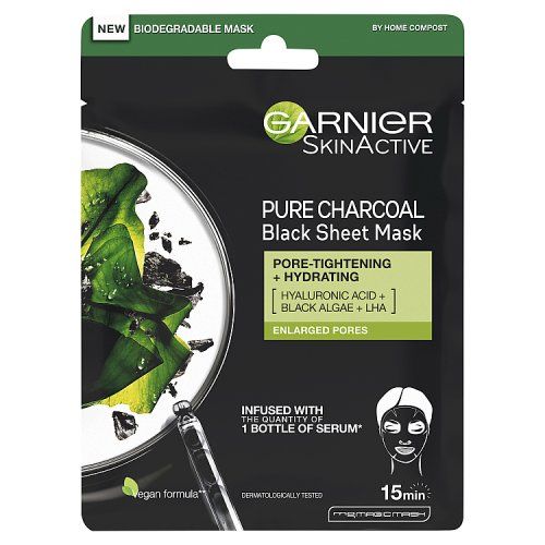GARNIER PURE CHARCOAL BLACK TISSUE MASK 28G