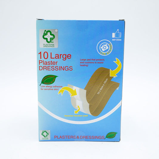 A&E PLASTER DRESSING LARGE 10X6X10CM 06/27 (D)