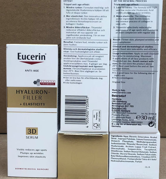 EUCERIN HYALURON-FILLER+ELASTICITY 3D SERUM (30ML)