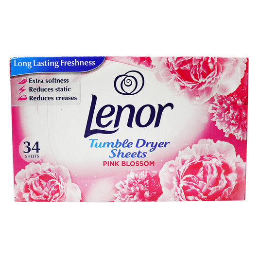 LENOR TUMBLE DRYER SHEETS PINK BLOSSOM