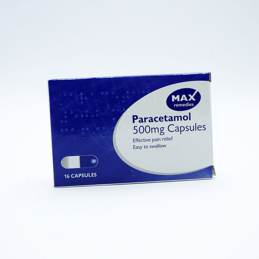 MAX PARACETAMOL CAPSULES 500MG  05/26(D)
