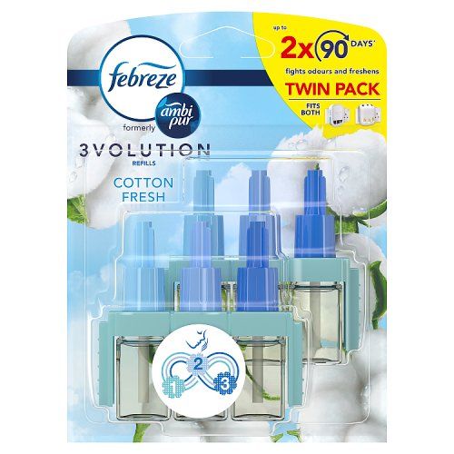 FEBREZE 3VOLUTION REFILL 20ML TWIN PACK COTTON