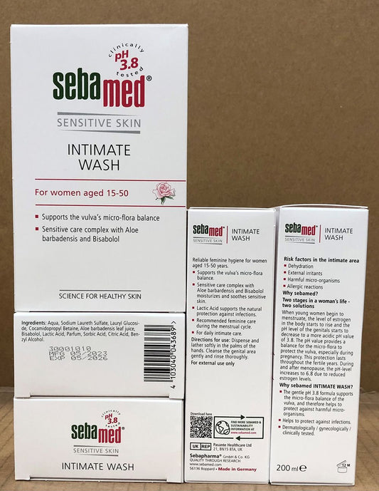 SEBAMED INTIMATE WASH PH3.8 200ML (15 - 50 AGE)
