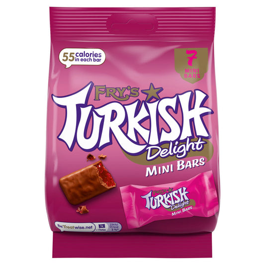 FRY'S TURKISH DELIGHT MINI BAR BAGS 105G 31/08/25