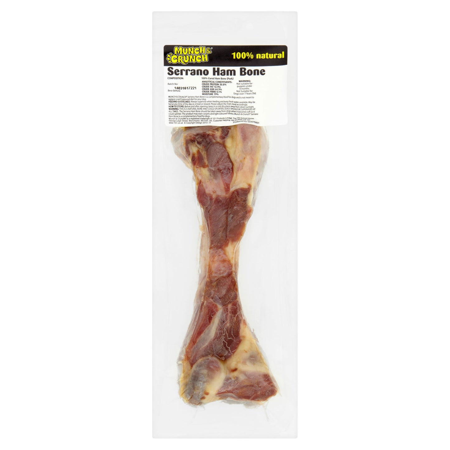MUNCH & CRUNCH DOG BONE SERRANO HAM 02/27
