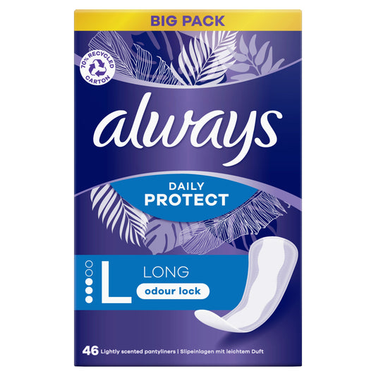 ALWAYS DAILIES LINERS LONG UNSCENTED