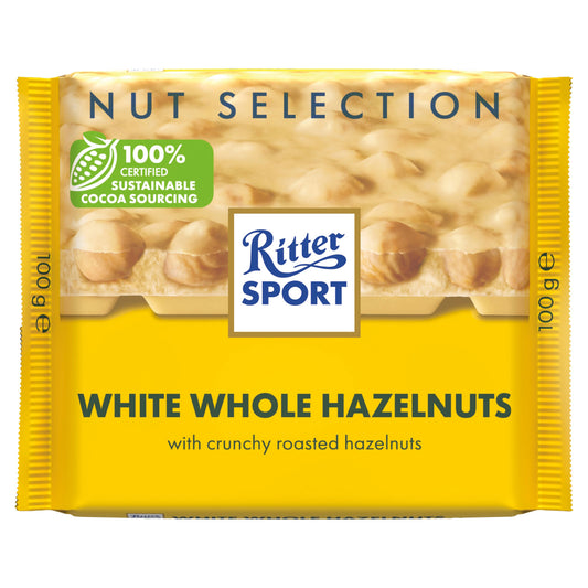 RITTER SPORT WHITE WHOLE HAZELNUTS 24/12/25