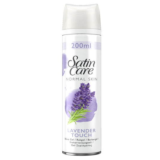 GILLETTE SHAVE GEL 200ML SATIN CARE NORMAL SKIN LAVENDER