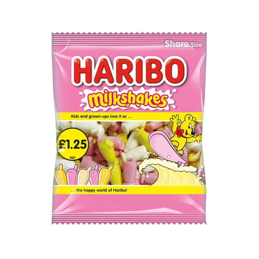 HARIBO MILKSHAKES PM £1.25  30/06/26