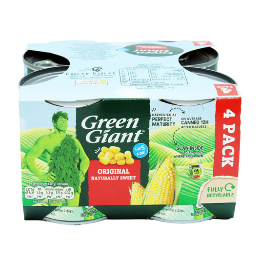 GREEN GIANT SWEETCORN ORIGINAL 4 PK 31/07/27