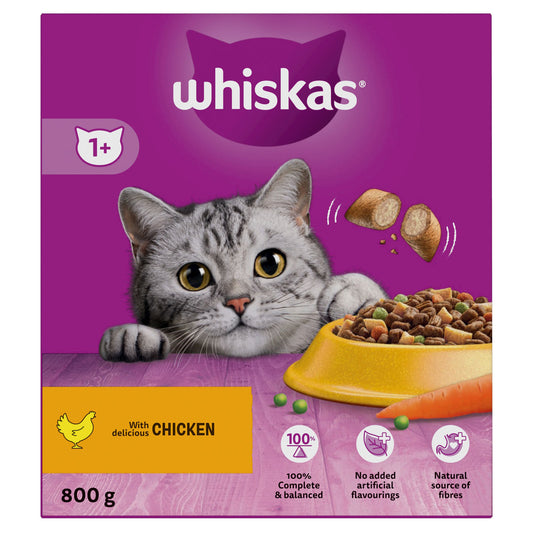 WHISKAS 1+ CAT COMPLETE DRY WITH CHICKEN 24/07/26