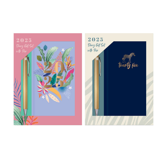 DIARY 2025 SLIM WITH PEN SAFARI (0498)