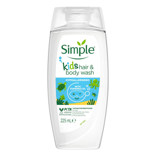 SIMPLE KIDS HAIR BODY WASH 225ML