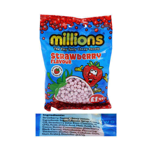 MILLIONS STRAWBERRY HANGING BAG PM £1.49(V) 05/27