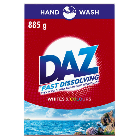 DAZ HANDWASH WASHING POWDER FOR WHITES AND COLOURS 885G